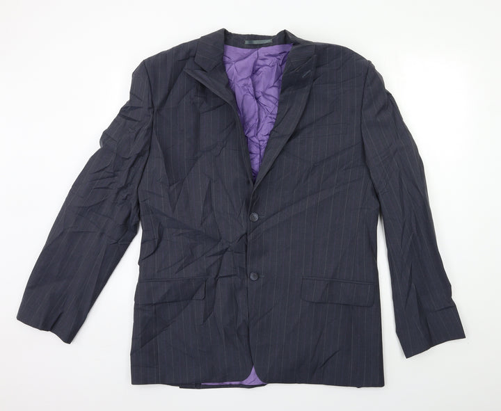 French Connection Mens Grey Striped Jacket Suit Jacket Size 42