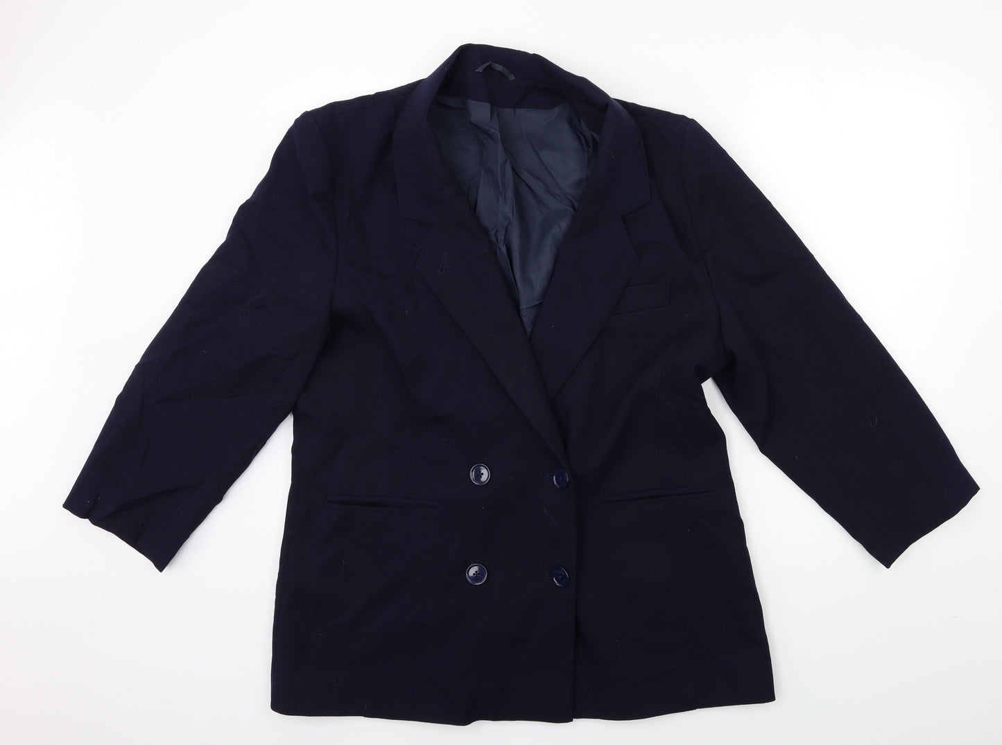 Preworn Womens Blue   Jacket Suit Jacket Size 16