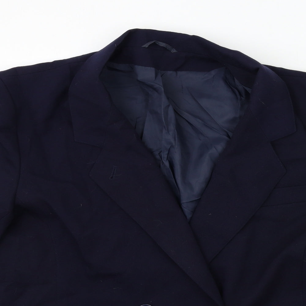 Preworn Womens Blue   Jacket Suit Jacket Size 16
