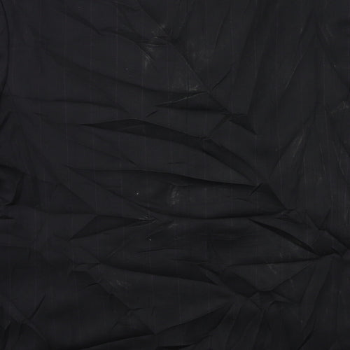 Preworn Mens Black Striped  Jacket Suit Size 44