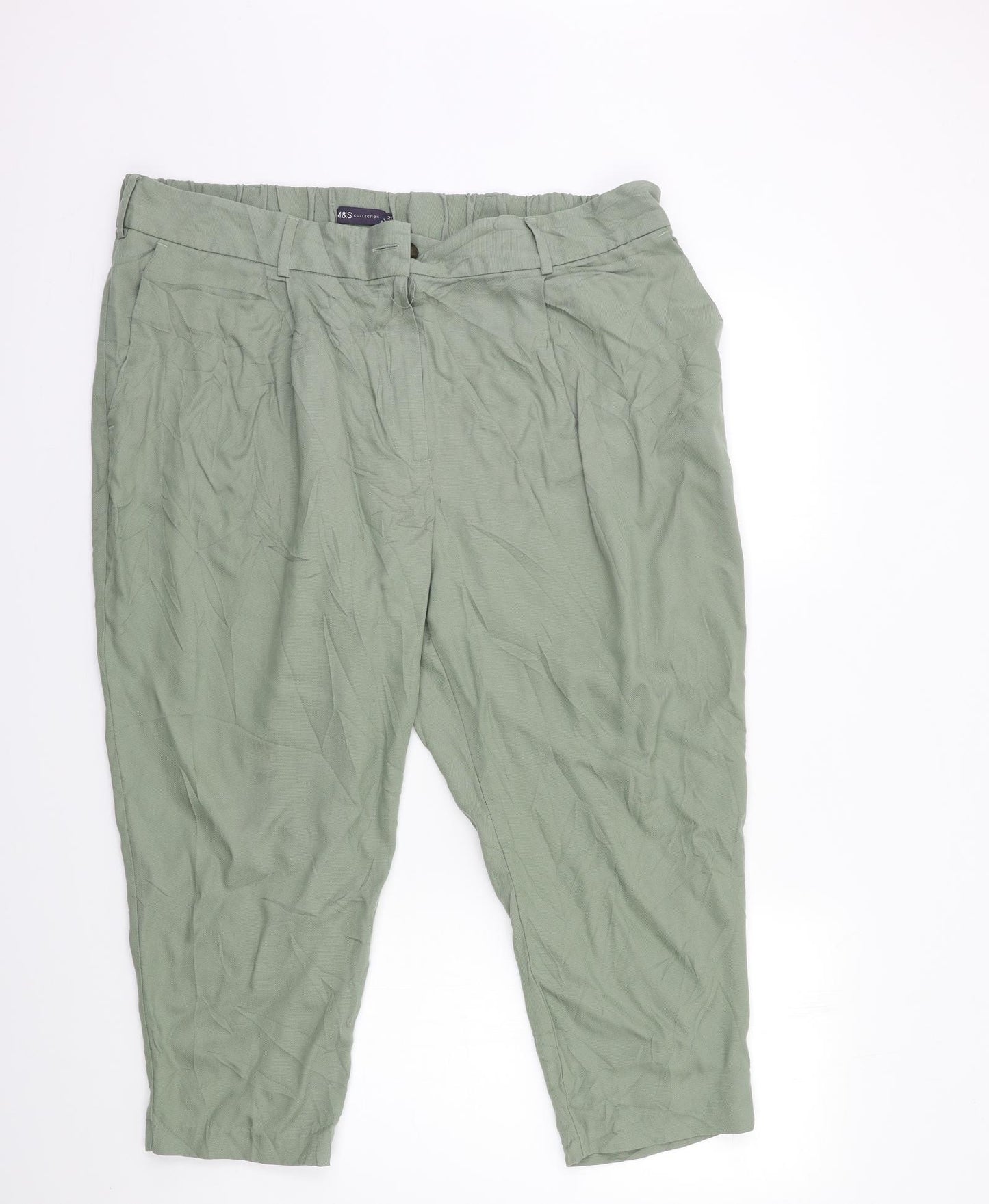 Marks and Spencer Womens Green   Trousers  Size 20 L23 in