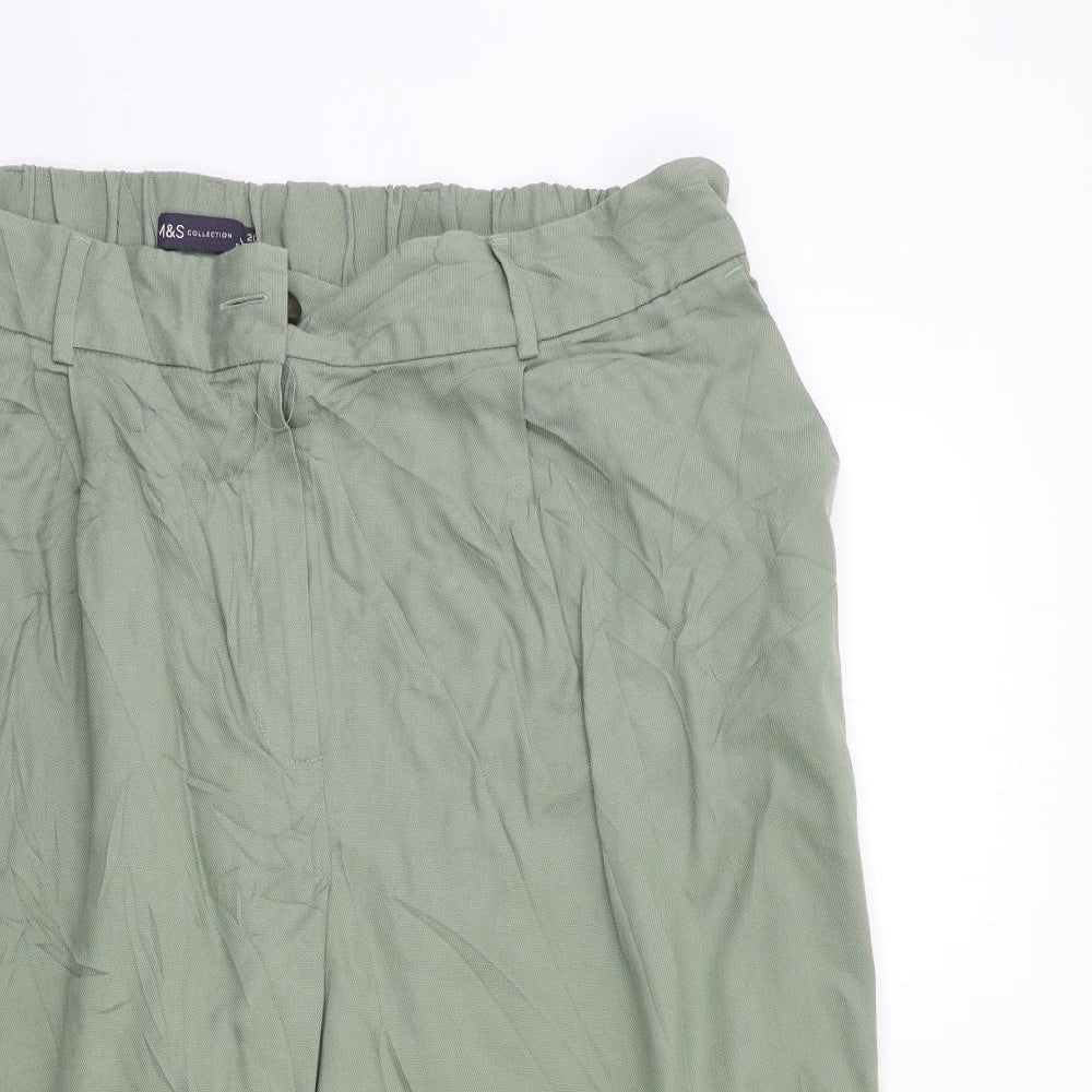 Marks and Spencer Womens Green   Trousers  Size 20 L23 in