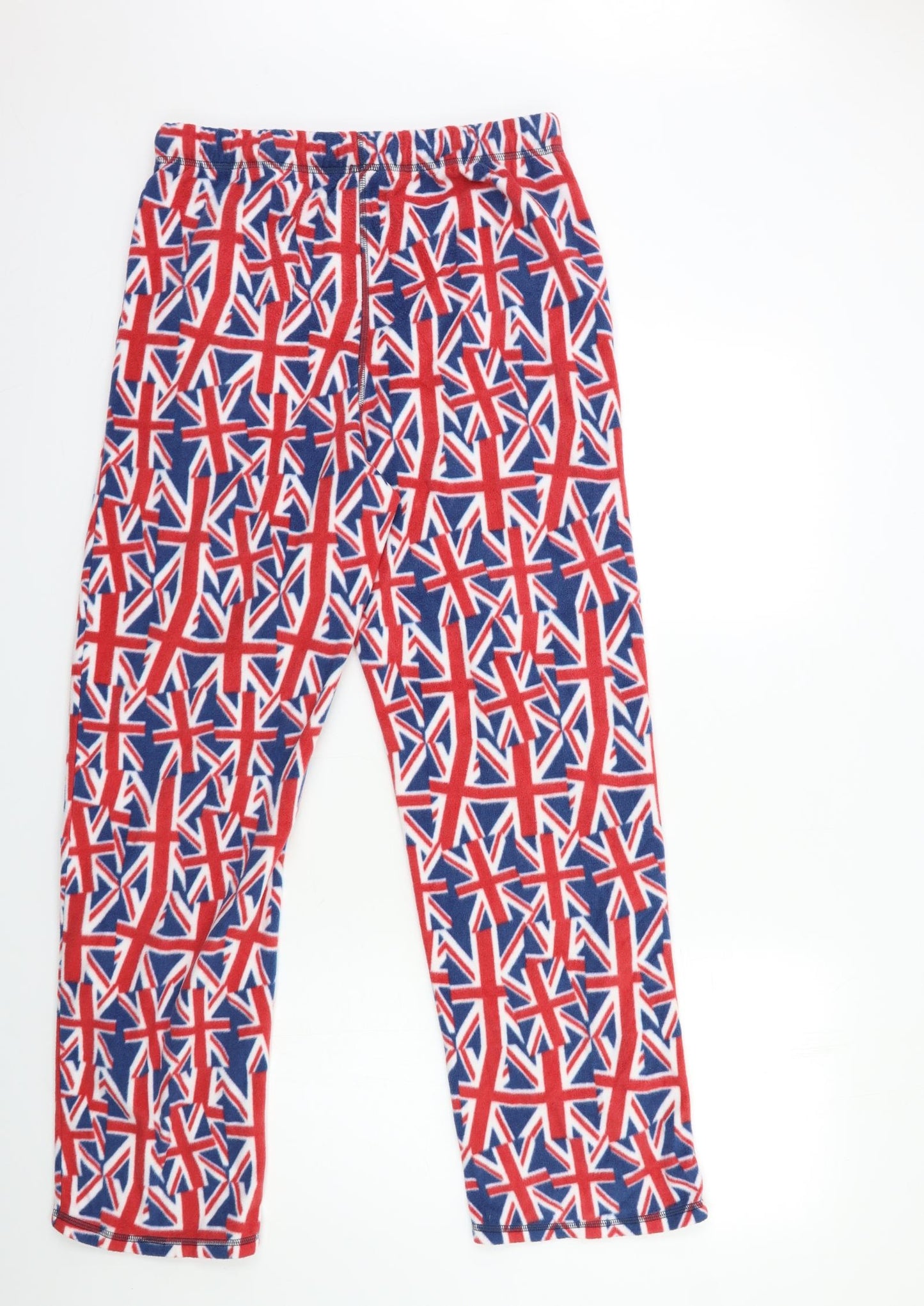 Preworn Mens Blue Geometric Fleece  Pyjama Pants Size M  - Union Jack
