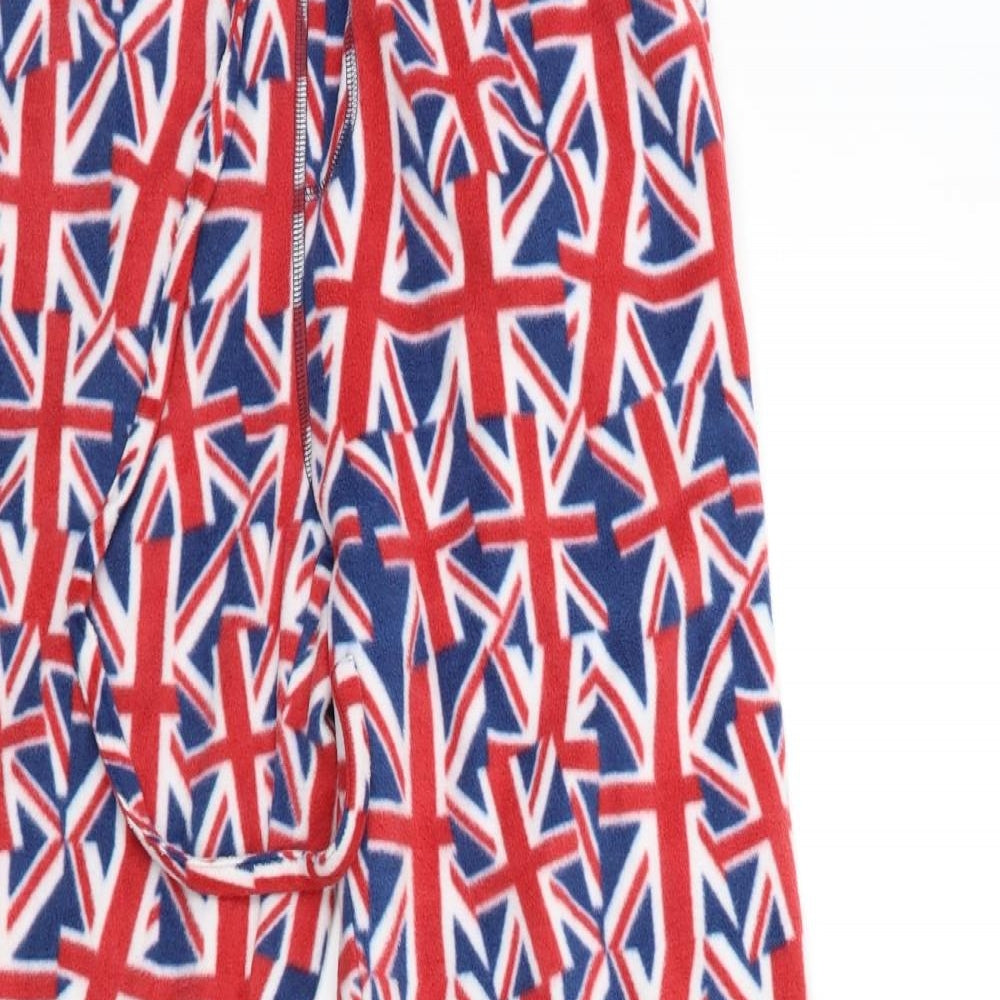 Preworn Mens Blue Geometric Fleece  Pyjama Pants Size M  - Union Jack