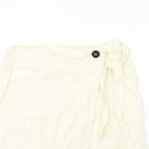 Marks and Spencer Womens Ivory   Wrap Skirt Size 14