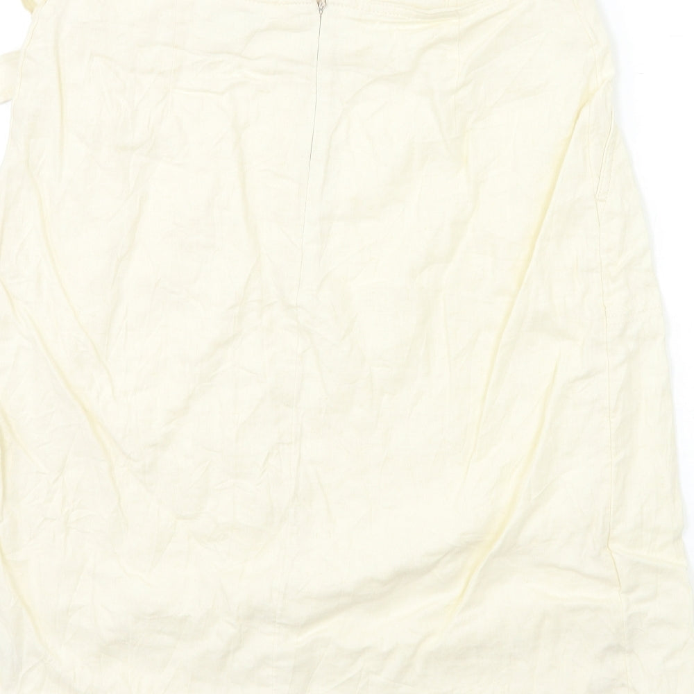 Marks and Spencer Womens Ivory   Wrap Skirt Size 14