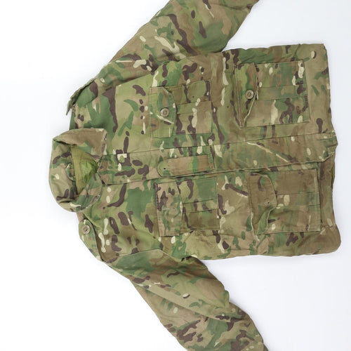 Preworn Girls Green Camouflage  Jacket  Size 7 Years