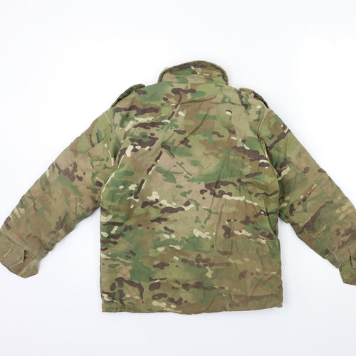 Preworn Girls Green Camouflage  Jacket  Size 7 Years