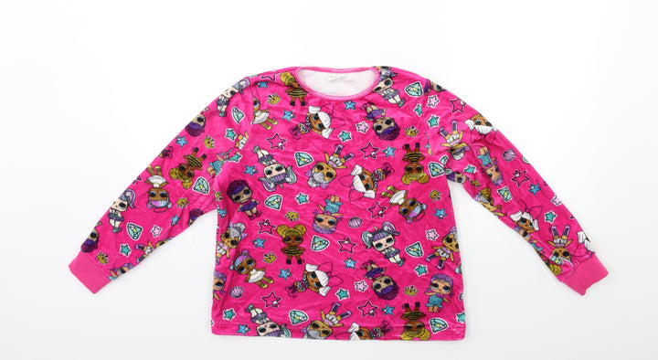 Matalan Girls Pink Geometric  Top Pyjama Pants Size 10 Years