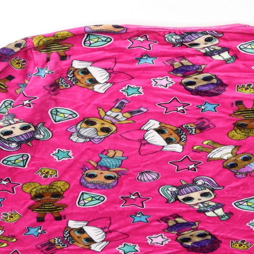 Matalan Girls Pink Geometric  Top Pyjama Pants Size 10 Years