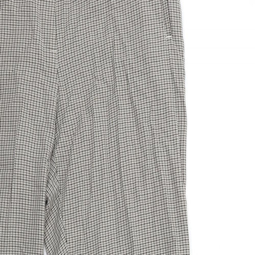 Marks and Spencer Womens Beige Check  Trousers  Size 14 L30 in