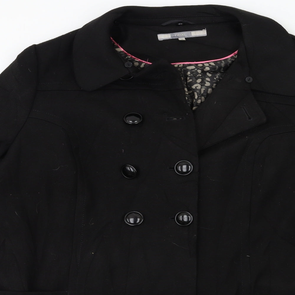 NEXT Womens Black   Overcoat Coat Size 16