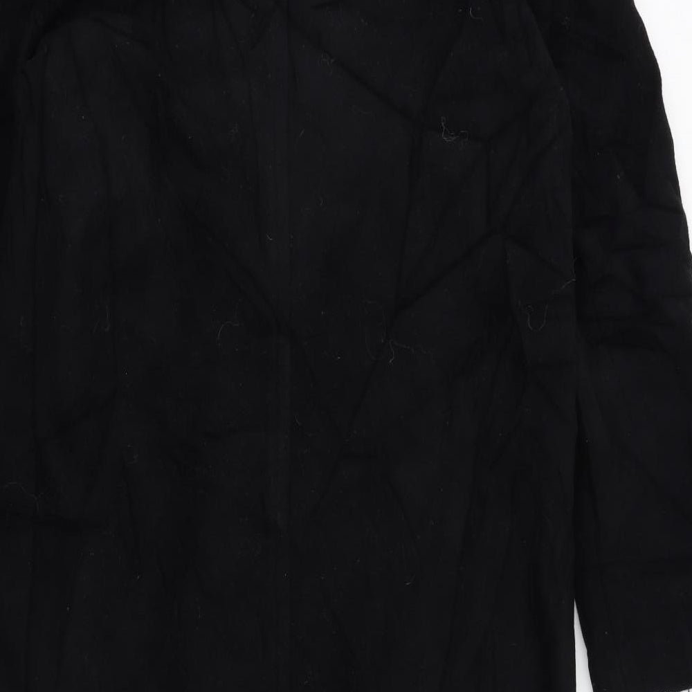 Paul Berman Womens Black   Overcoat Coat Size 10