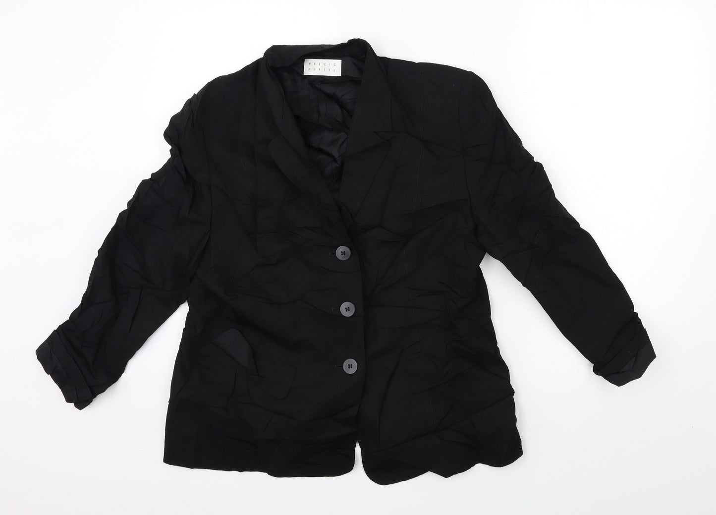 Precis Petite Womens Black   Jacket Blazer Size 16