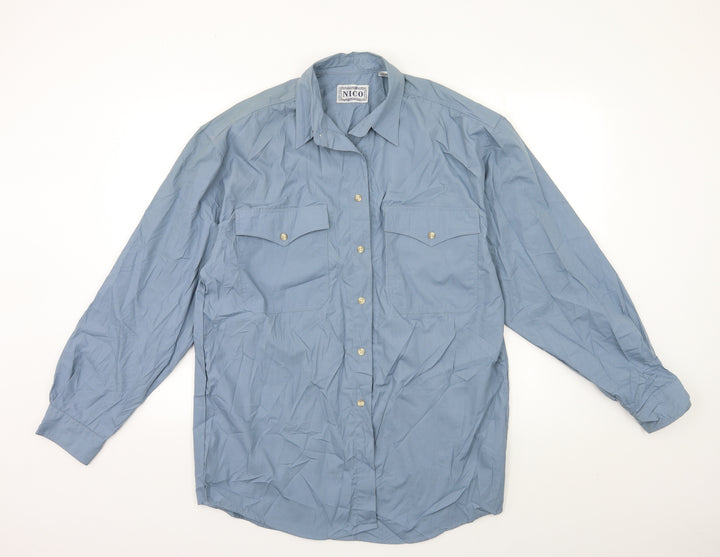 NICO Mens Blue    Button-Up Size M