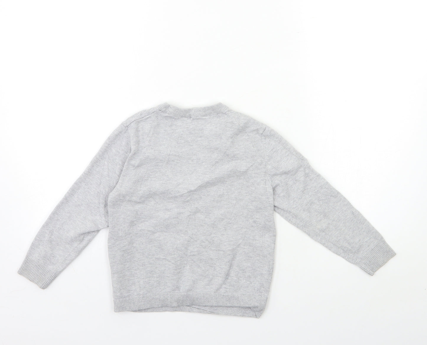 H&M Boys Grey  Knit Pullover Jumper Size 5-6 Years