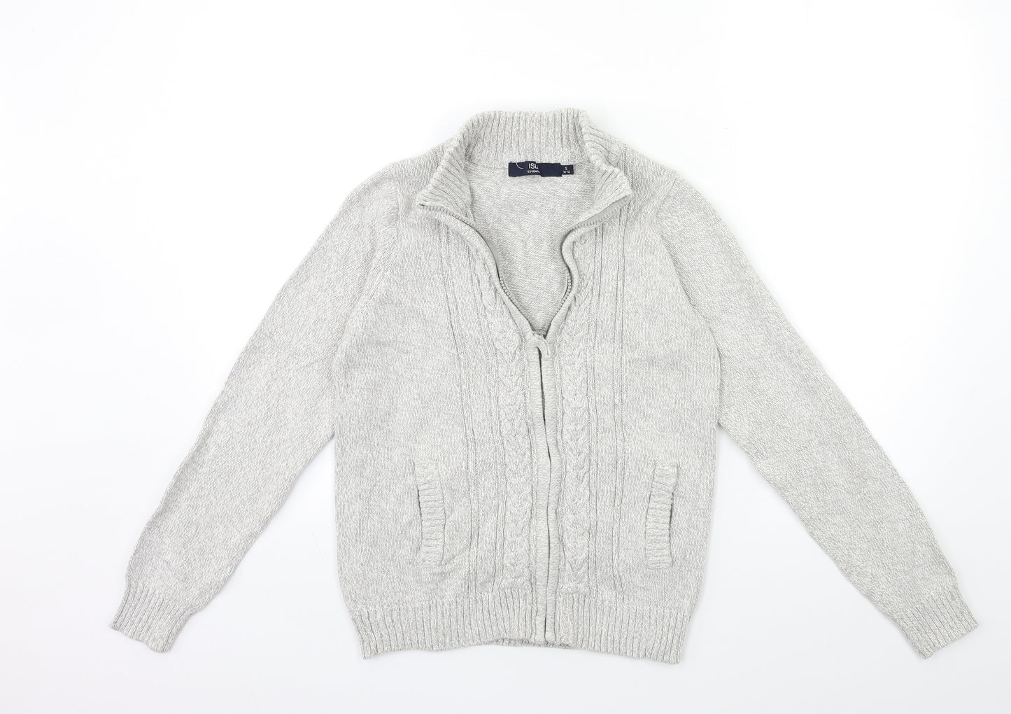 ISLE Womens Grey  Knit Cardigan Jumper Size 10
