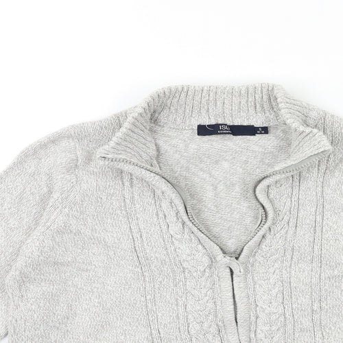 ISLE Womens Grey  Knit Cardigan Jumper Size 10