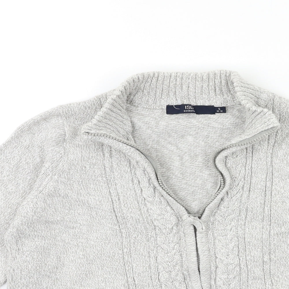 ISLE Womens Grey  Knit Cardigan Jumper Size 10