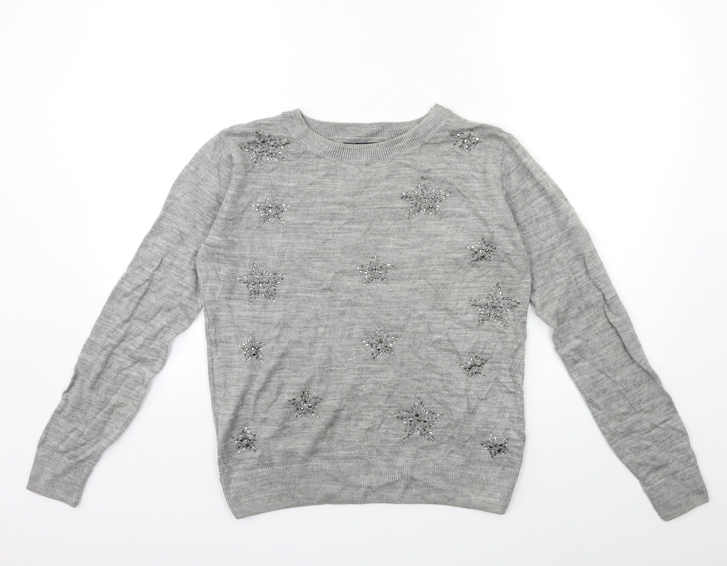 Marks and Spencer Womens Grey  Knit Pullover Jumper Size S
