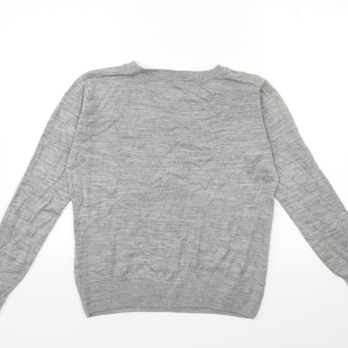 Marks and Spencer Womens Grey  Knit Pullover Jumper Size S