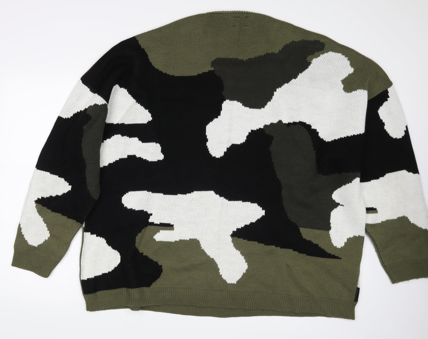 ASOS Mens Multicoloured Camouflage  Pullover Jumper Size Big 6X  - Size 6XL + Reg