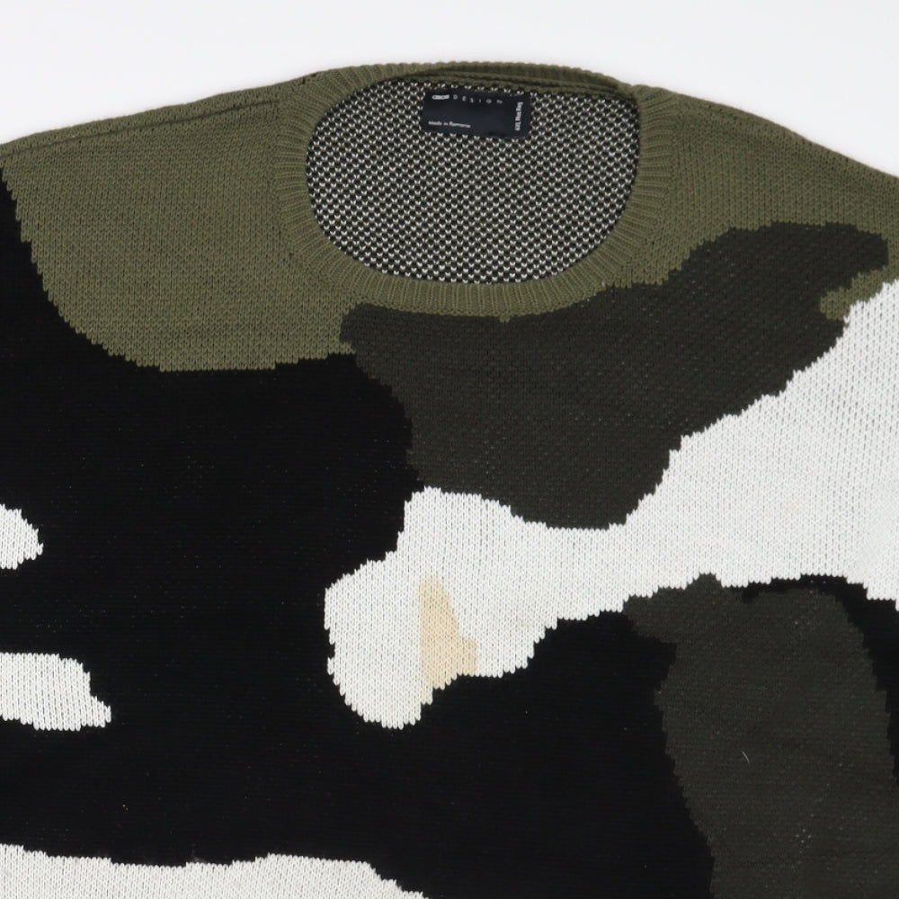 ASOS Mens Multicoloured Camouflage  Pullover Jumper Size Big 6X  - Size 6XL + Reg