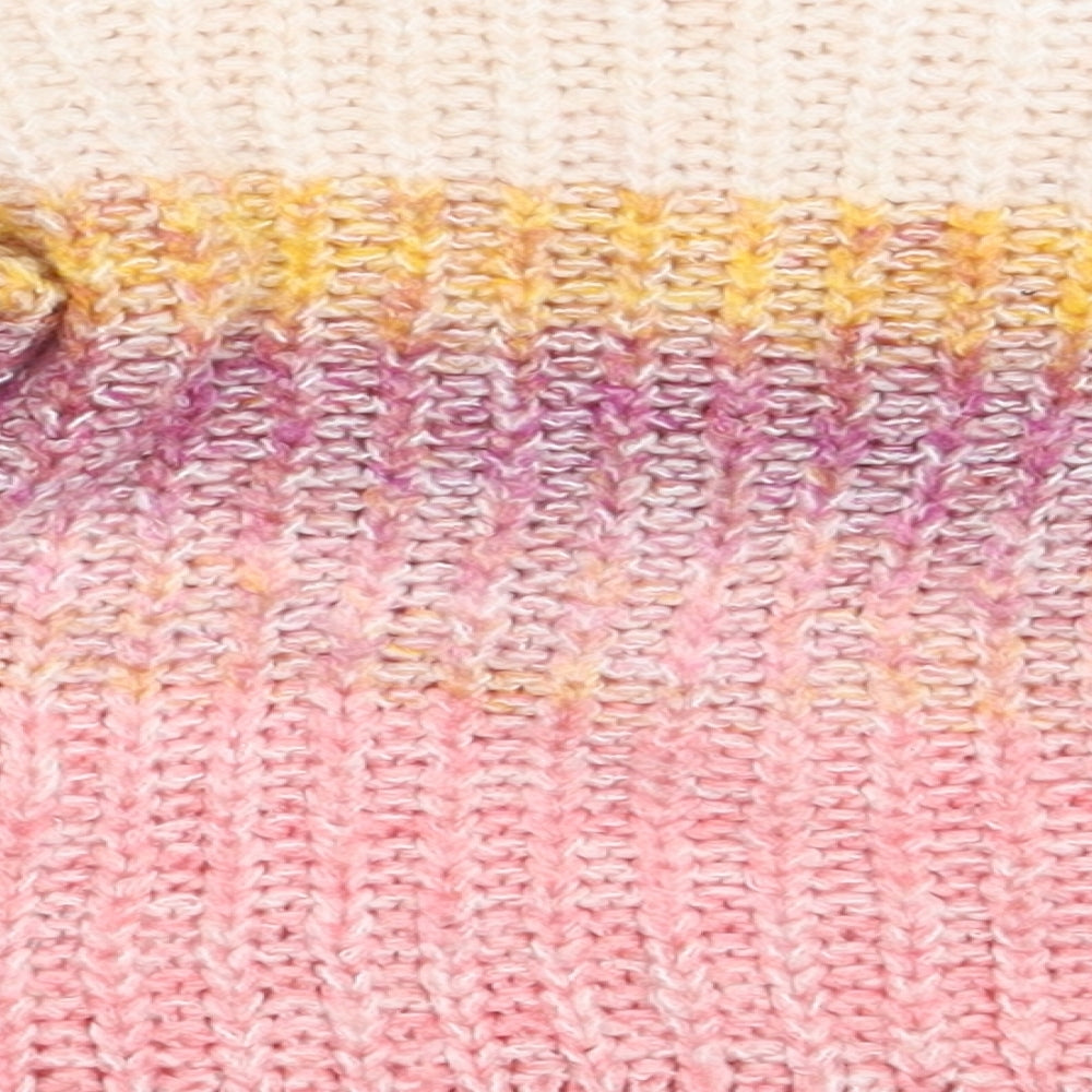 M&S Girls Multicoloured Striped  Pullover Jumper Size 3-4 Years