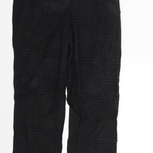 H&M Womens Black Check  Trousers  One Size L28 in