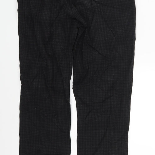 H&M Womens Black Check  Trousers  One Size L28 in