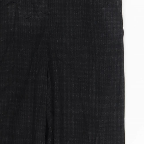 H&M Womens Black Check  Trousers  One Size L28 in