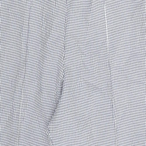 M&S Womens White Check  Sweatpants Trousers Size 8 L23 in