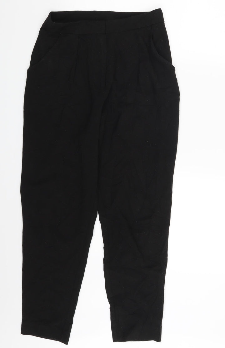 H&M Womens Black Trousers Size 8 L26 in