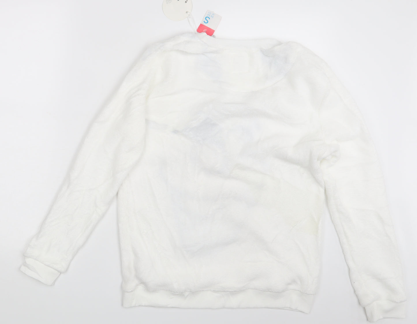 Diseny Womens White   Pullover Jumper Size 10