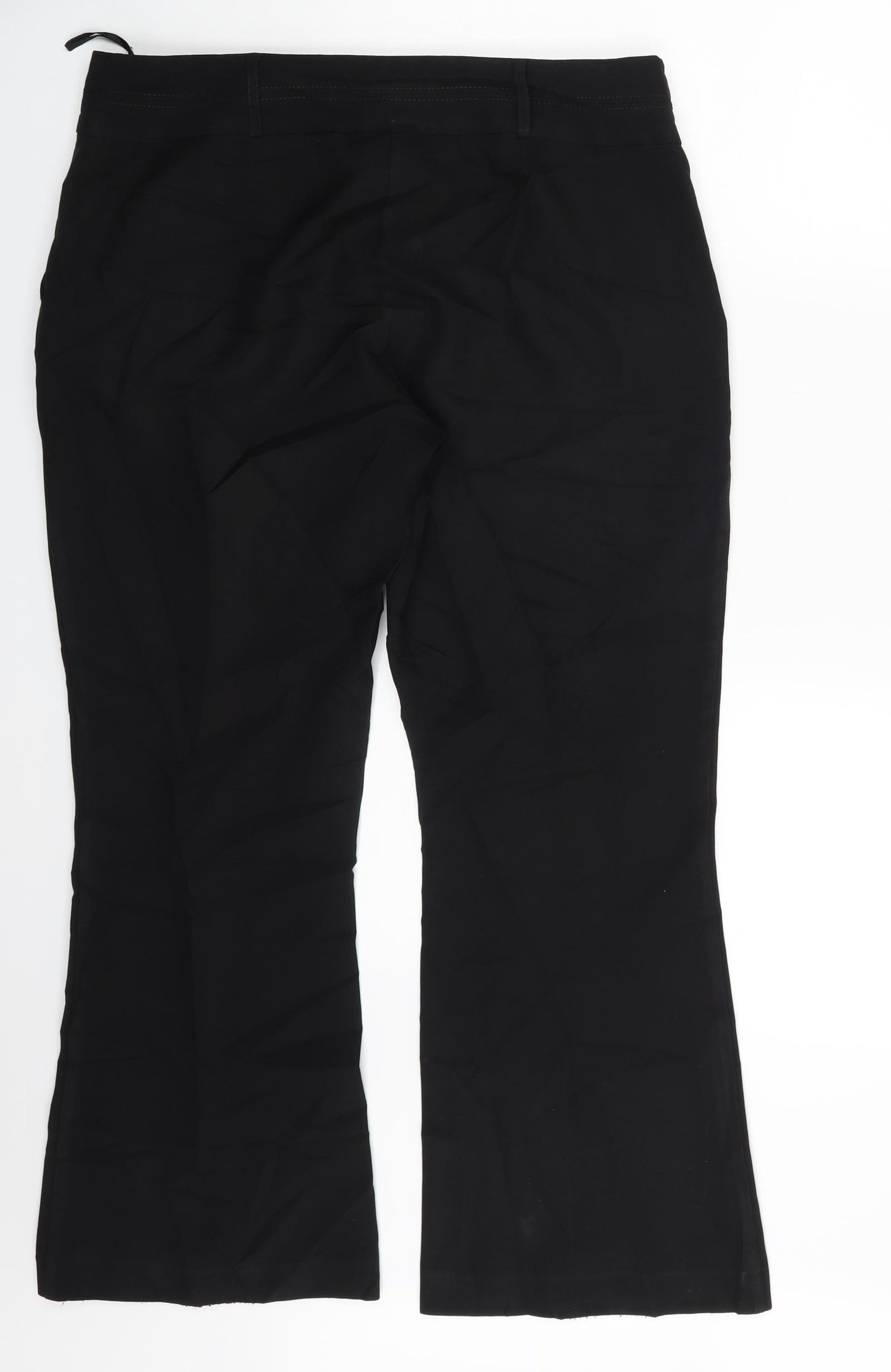 Peacocks Womens Black   Trousers  Size 14 L26 in