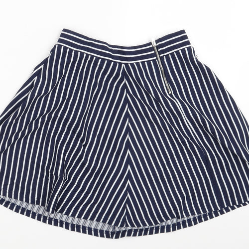 Divided Womens Multicoloured Striped  A-Line Skort Size S