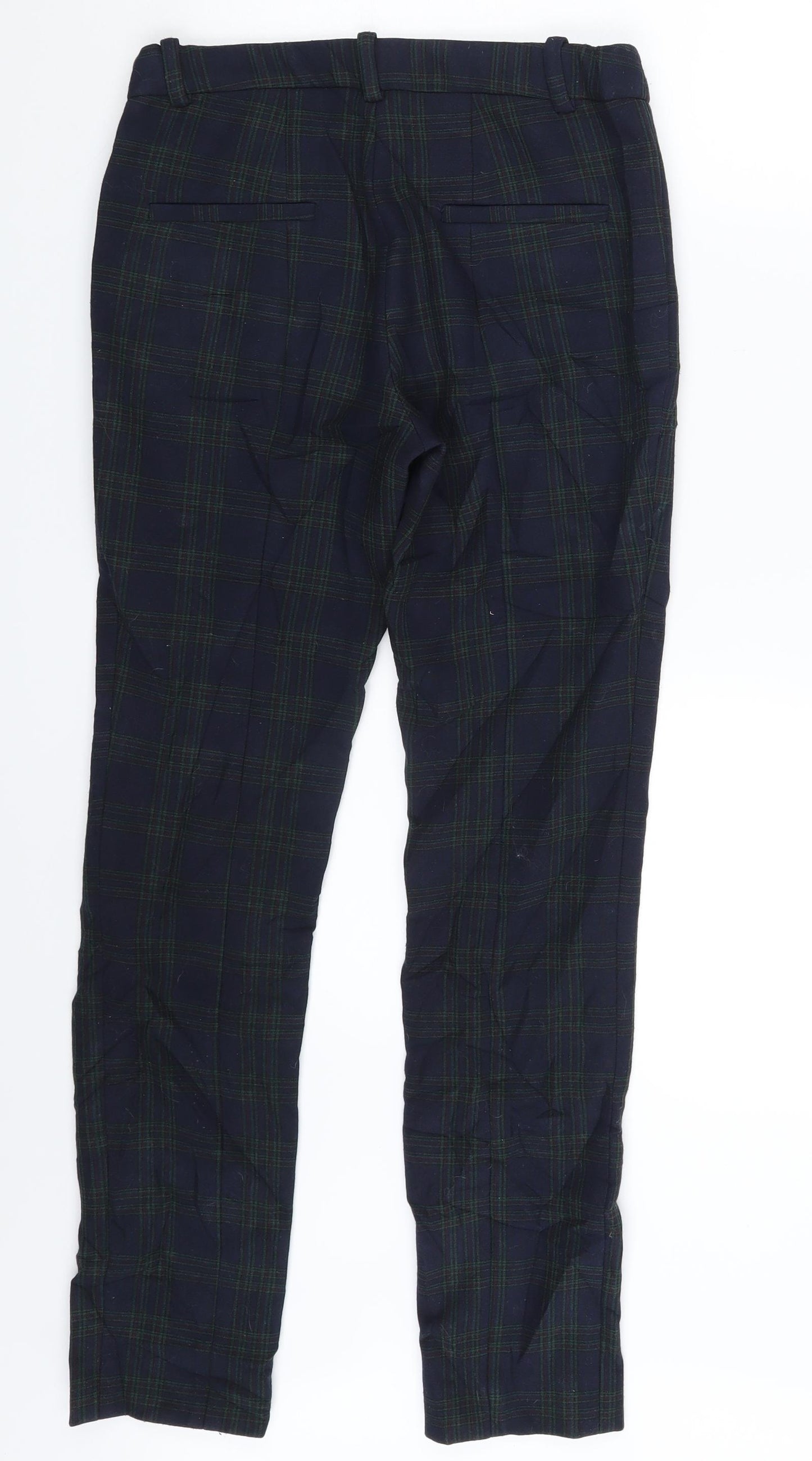 Zara Womens Blue Check  Trousers  Size XS L26 in