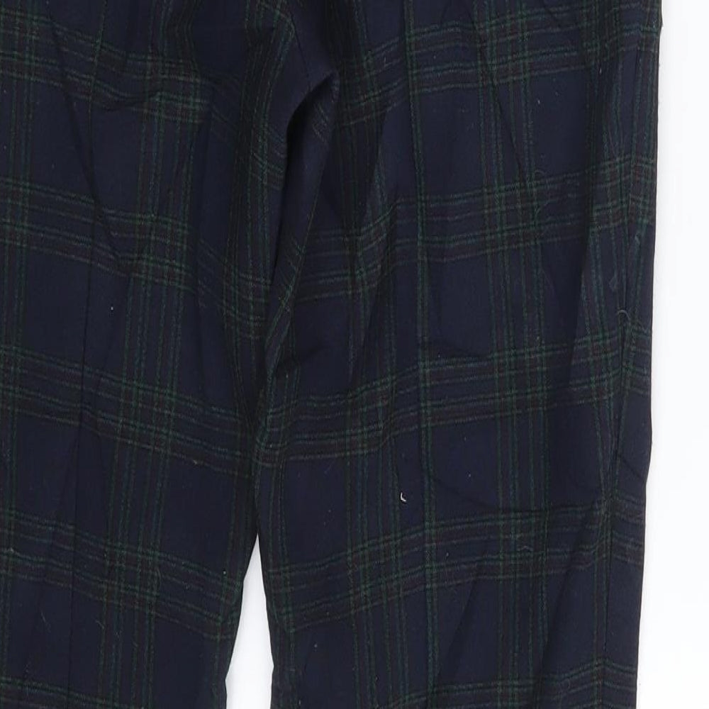 Zara Womens Blue Check  Trousers  Size XS L26 in