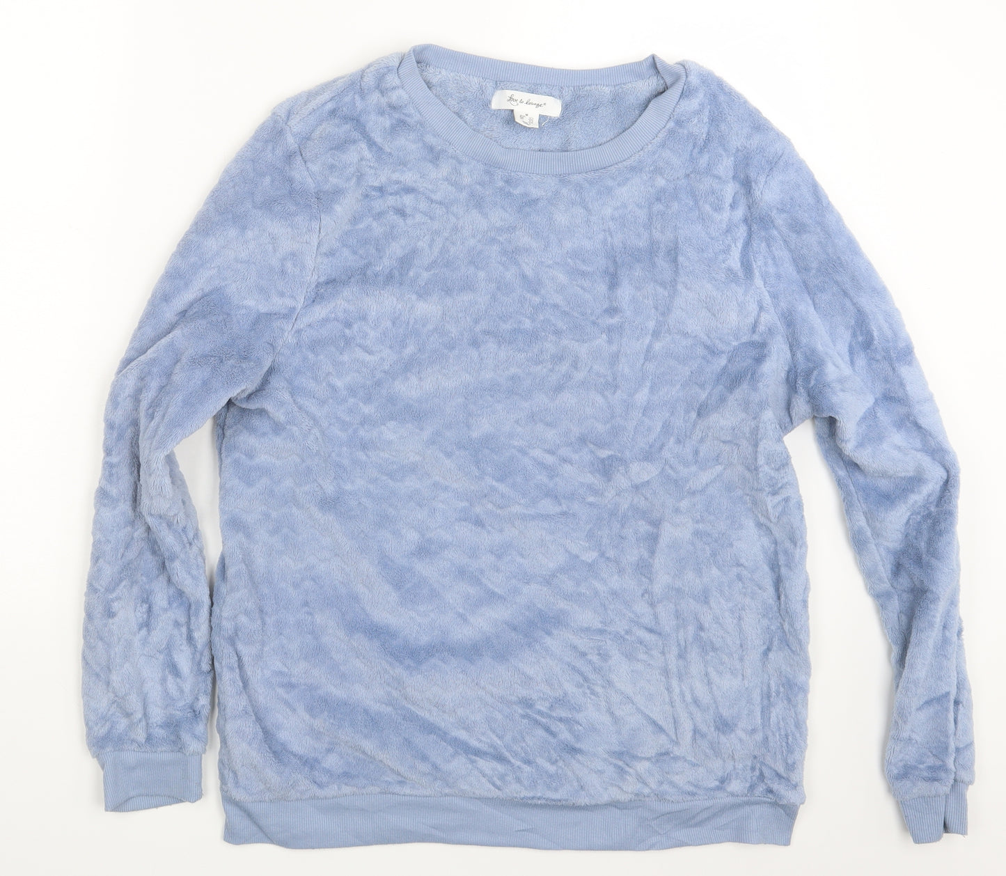 Love To Lounge Womens Blue Geometric  Pullover Jumper Size 12