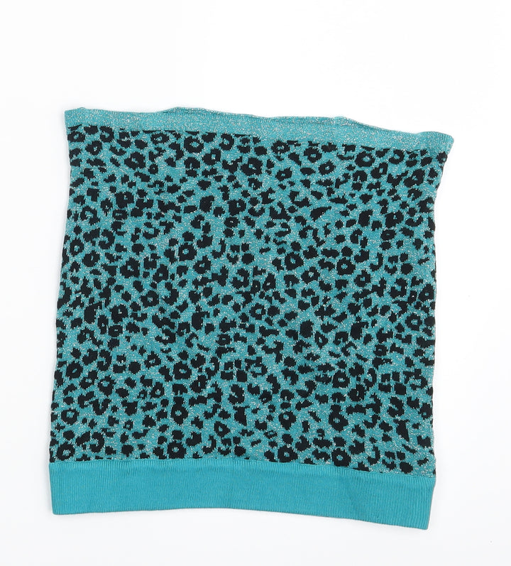 H&M Girls Green Animal Print  Mini Skirt Size 12-13 Years