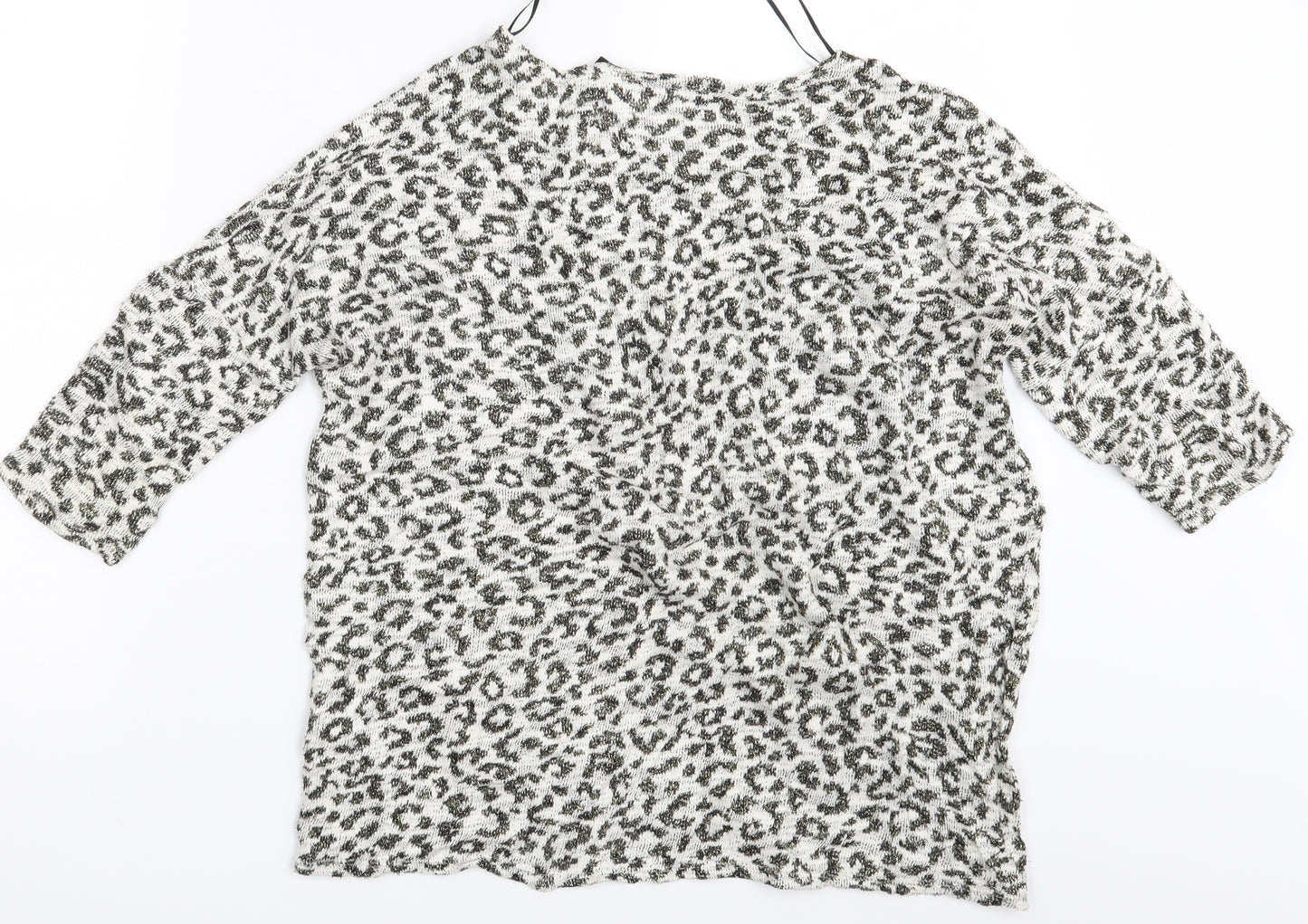 Divided Womens White Animal Print  Basic T-Shirt Size XS
