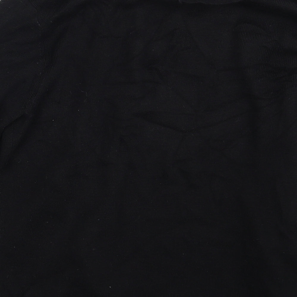 Eastex Womens Black Floral  Cardigan Jumper Size 10