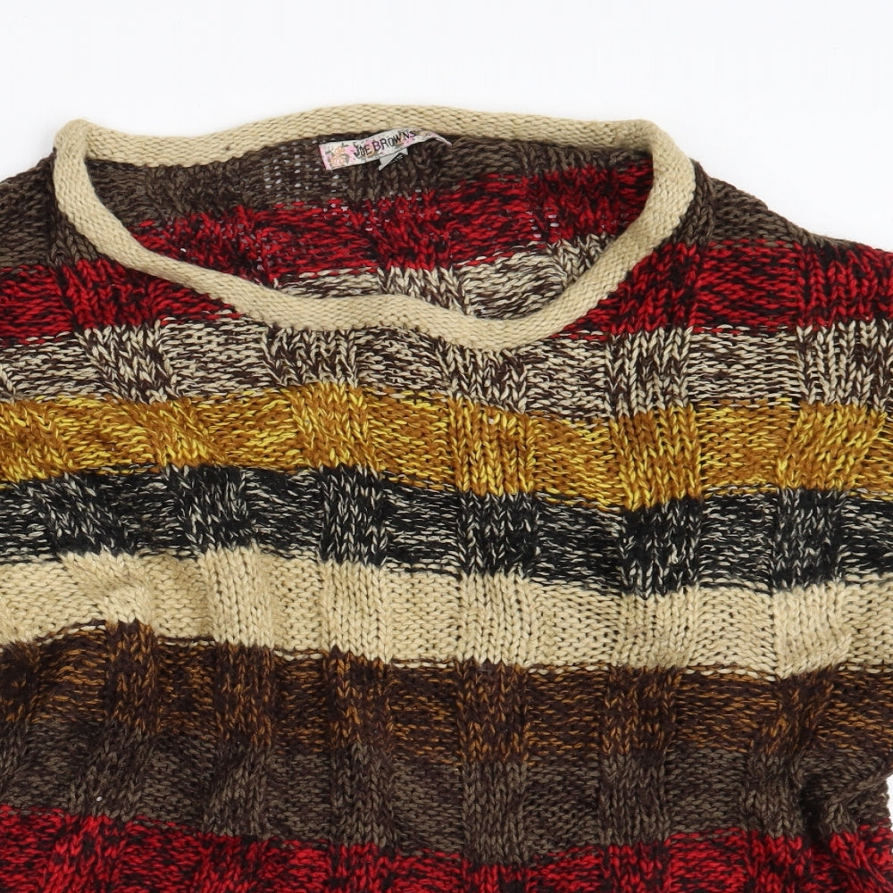 Joe Browns Womens Multicoloured Striped  Pullover Jumper Size 24