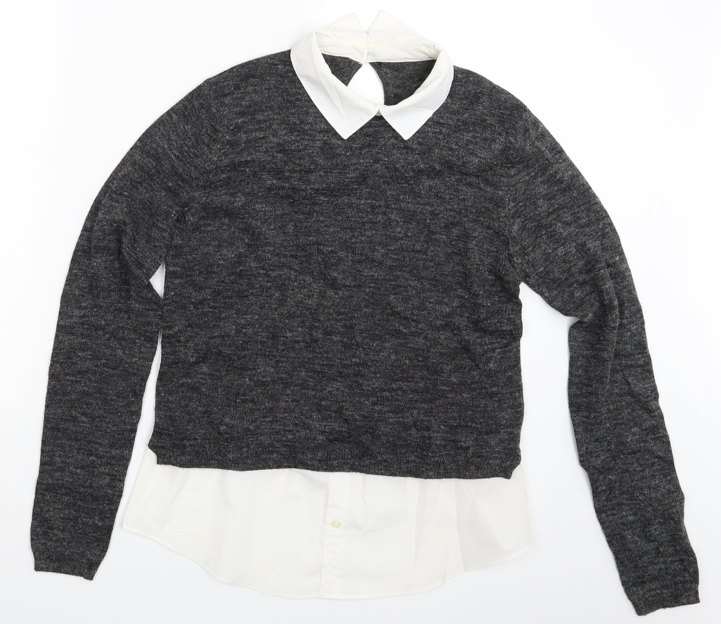 H&M Womens Grey   Pullover Jumper One Size