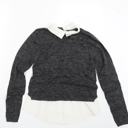 H&M Womens Grey   Pullover Jumper One Size