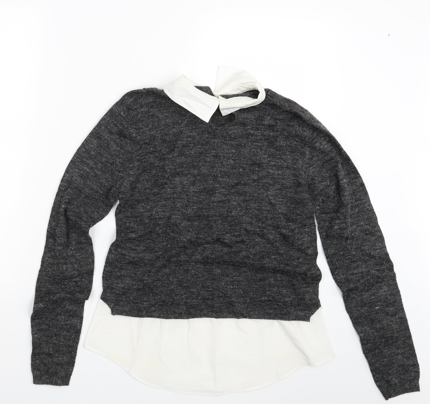 H&M Womens Grey   Pullover Jumper One Size