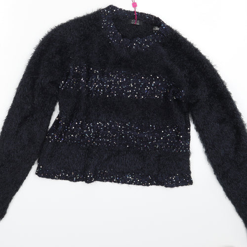 KYLIE  Girls Blue   Pullover Jumper Size 13 Years