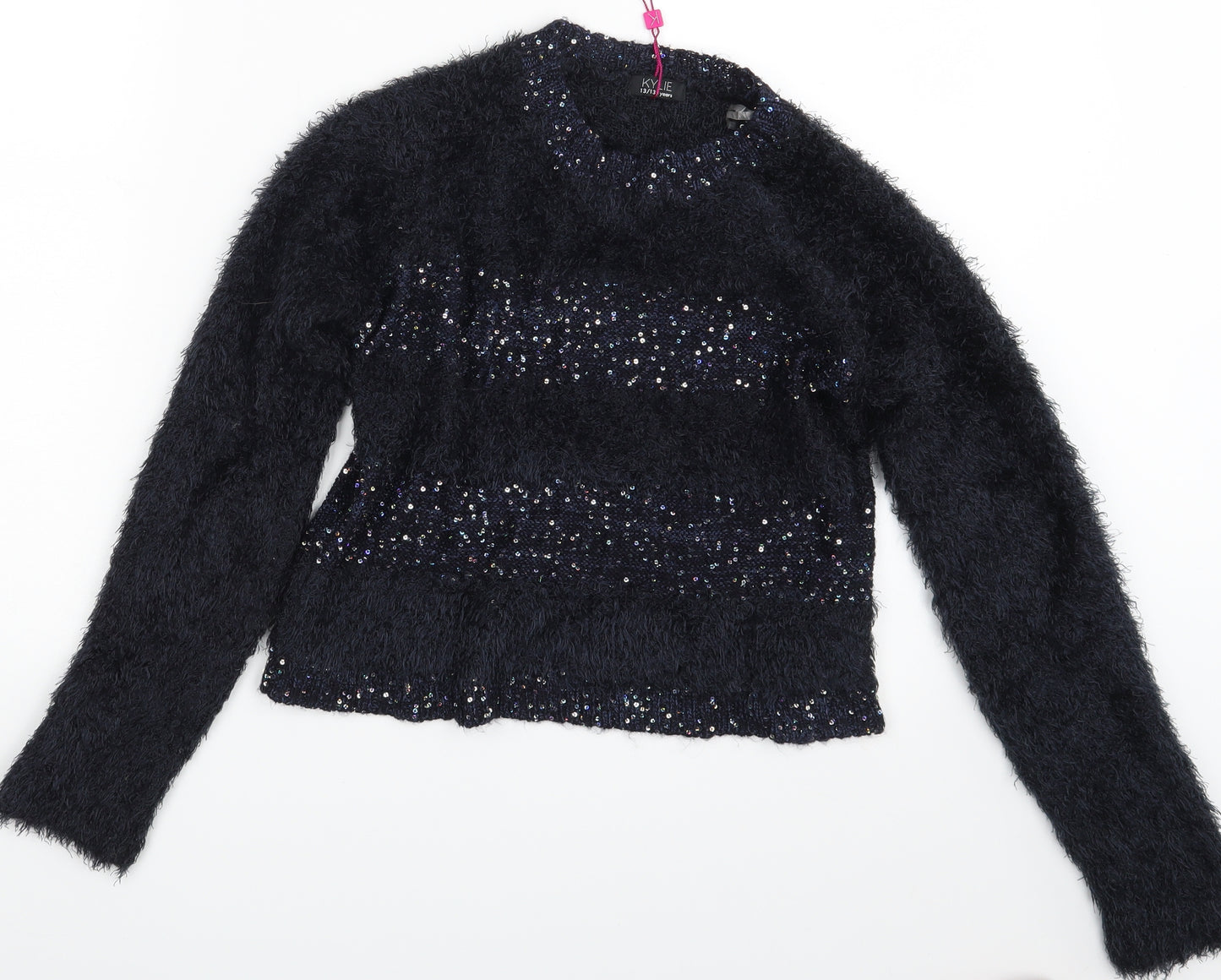 KYLIE  Girls Blue   Pullover Jumper Size 13 Years