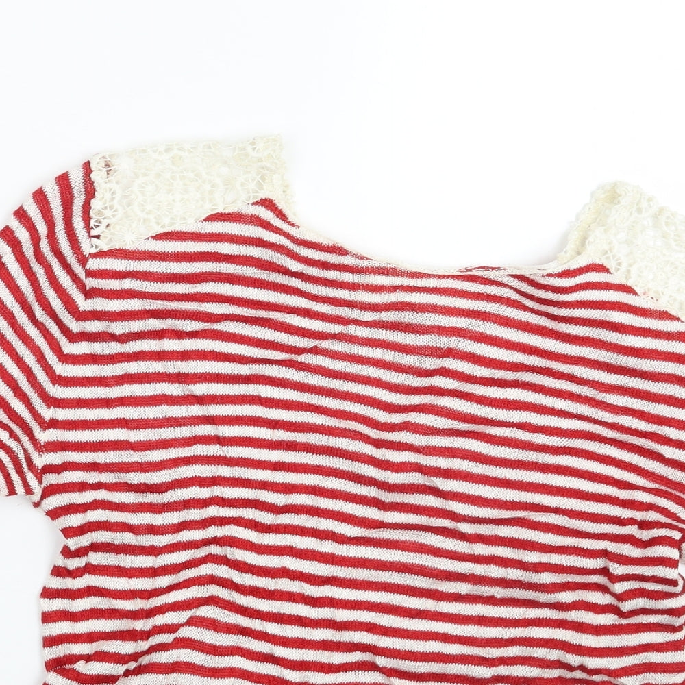 Zara Womens Multicoloured Striped  Pullover Jumper One Size