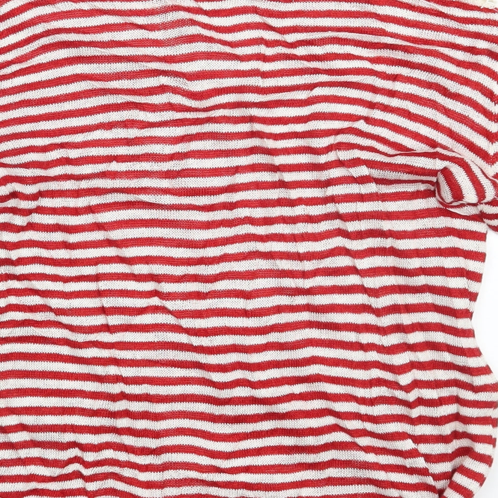 Zara Womens Multicoloured Striped  Pullover Jumper One Size